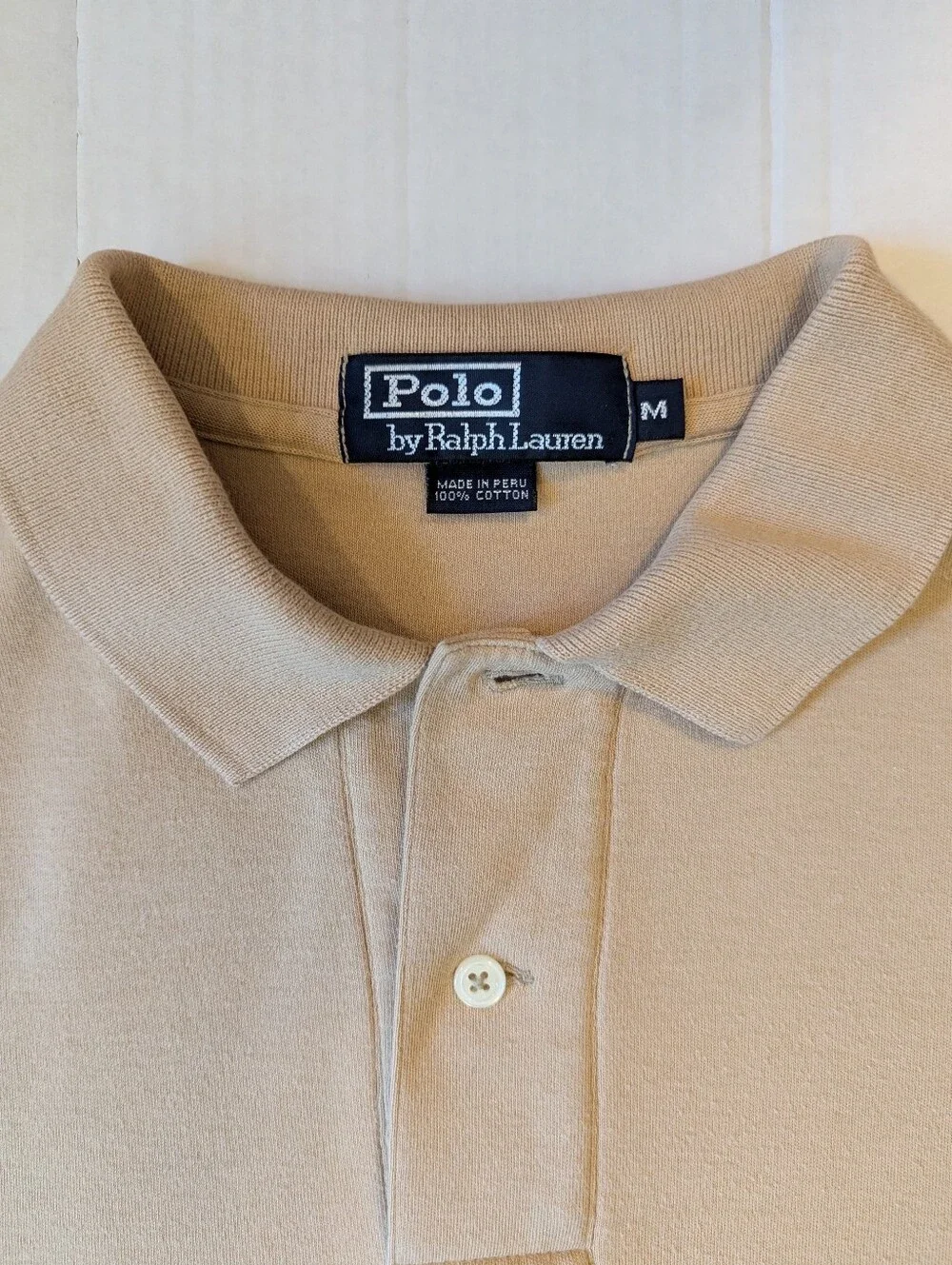 Polo by Ralph Lauren Short Sleeved Tan Men's Polo Shirt M